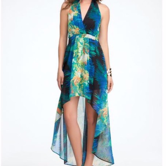 bebe high low dress